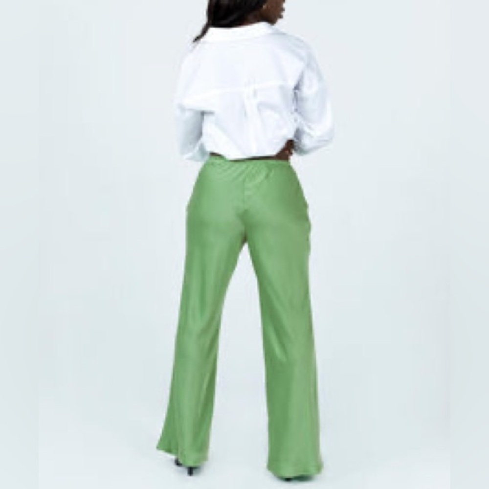 Princess Polly Joshua Green Flare Pants. Size 2 - Picture 3 of 11